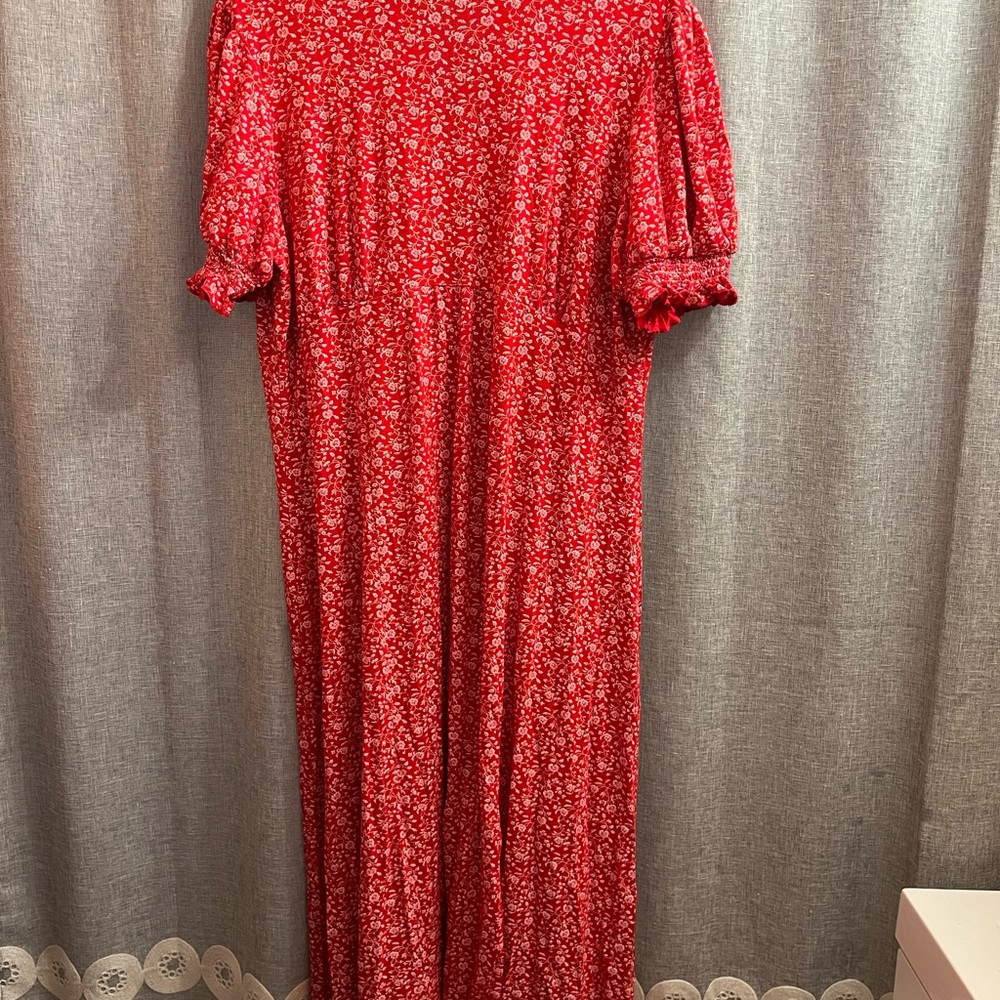 Red Floral Maxi Dress